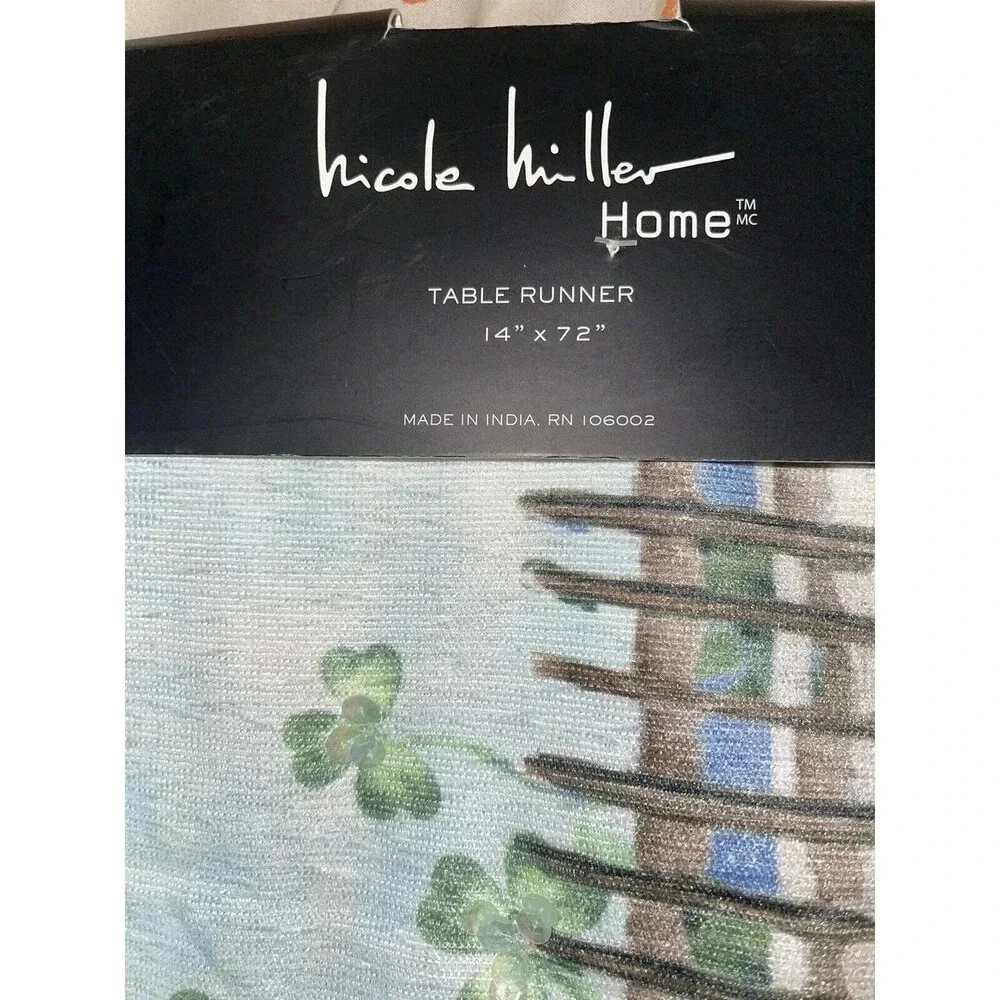 St. Patrick's Nicole Miller Kitty Cat Table Runner Home Decor 14x72
